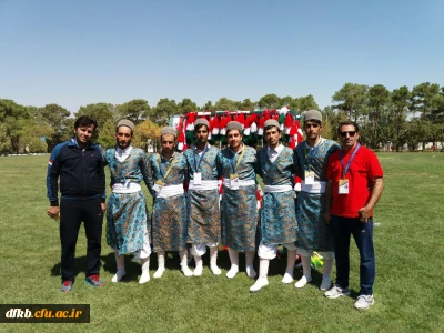 کسب مقام سوم تیمی دانشجو معلمان پردیس شهید ایزدپناه در جشنواره کشوری ورزش های همگانی و بومی محلی