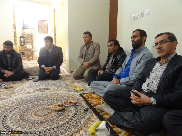 دیدار مدیریت امور پردیس های دانشگاه فرهنگیان استان از خانواده شهید خدامراد پارسیان نژاد