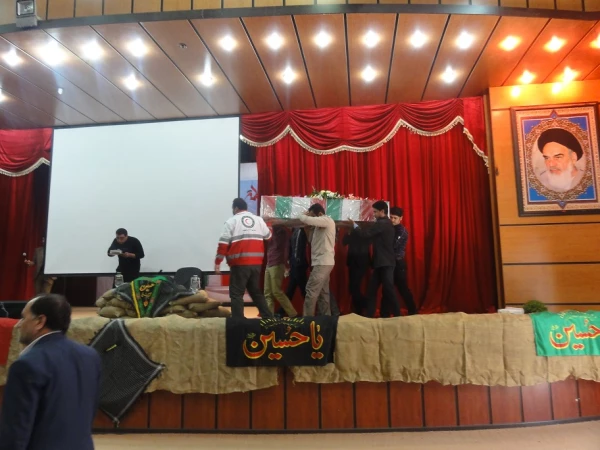 مراسم استقبال از شهدای گمنام در پردیس شهید ایزدپناه برگزار گردید