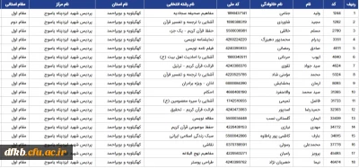 نفرات برتر استانی 28مین جشنواره فرهنگی