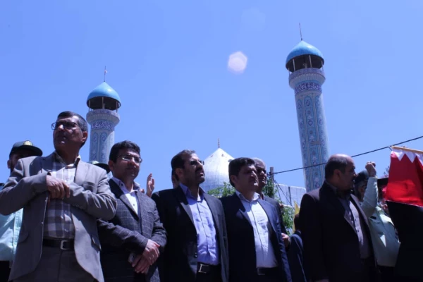 به منظور حمایت از آرمانهای فلسطین:
دانشگاه فرهنگیان استان در راهپیمایی روز قدس شرکت نمودند. 2